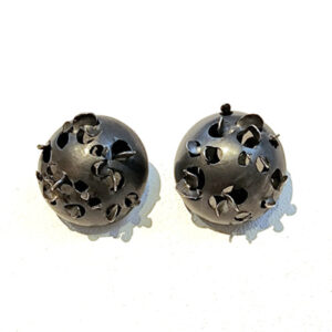 Oxidized silver clip earrings