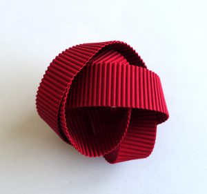 "Fortuny Fuchsia," brooch, 2013, steel fabric, enamel, acrylic, silver, steel, gold